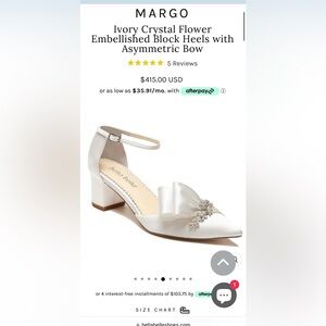 Brand New Bella Belle Bridal Heels (Size 8)